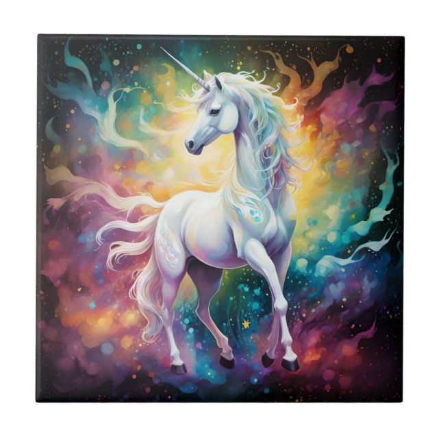 Azulejo White Wonder: El Unicornio espectral blanco, (Frente)