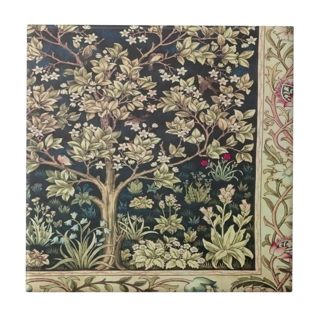 Azulejo Willam Morris hermosos diseños y creaciones,Vint (Frente)