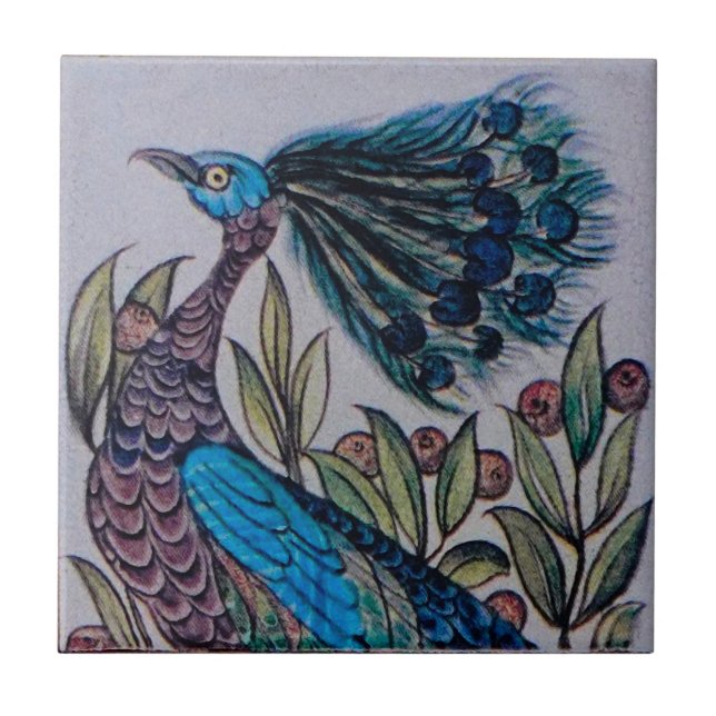 Azulejo William De Morgan - Peacock - Tile 1 de 3 (Frente)