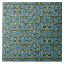 William De Morgan Vintage Flores Motifs Blue
