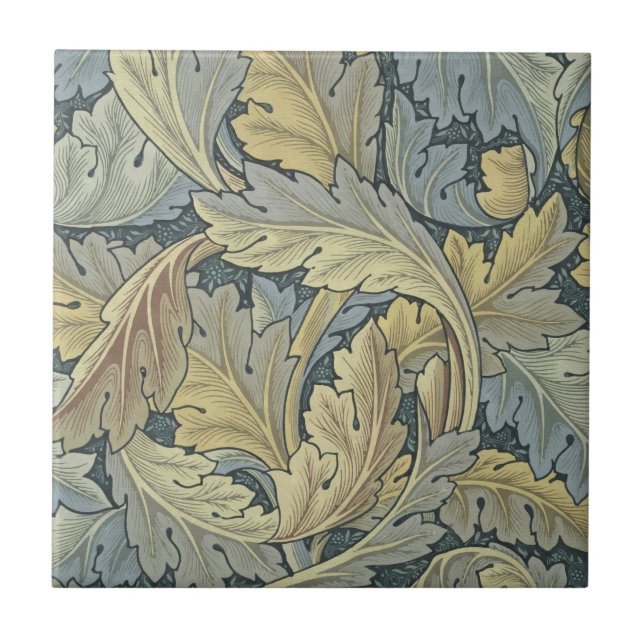 Azulejo William Morris Acanthus deja el Art Nouveau floral (Frente)
