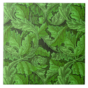 Azulejo William Morris Acanthus habla en verde