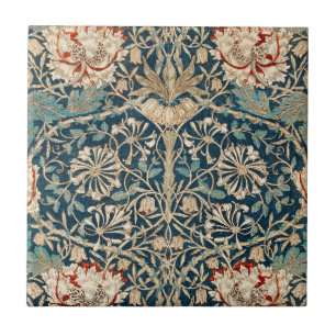 Azulejo William Morris Antiguo Floral Madreselva