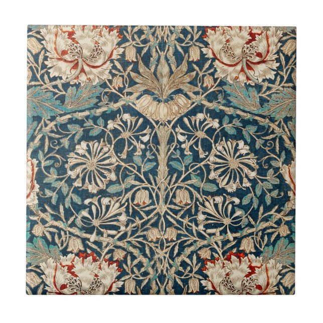 Azulejo William Morris Antique Honeysuckle Floral (Frente)
