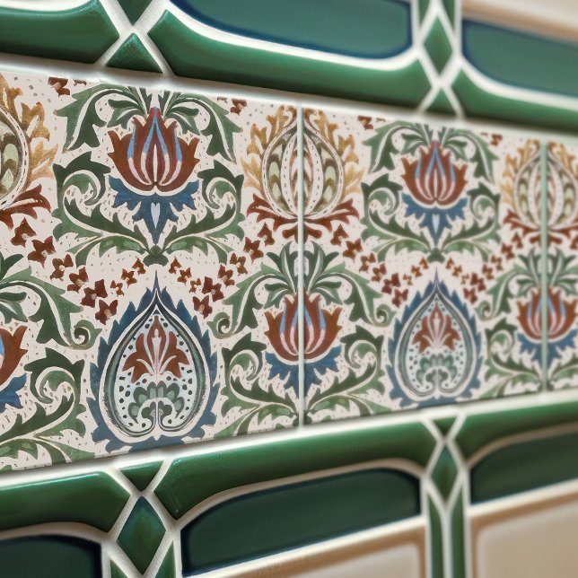 Azulejo William Morris Art Nouveau Floral Victorian Repro (Subido por el creador)