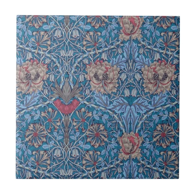 Azulejo William Morris, bello, floral, vintage (Frente)