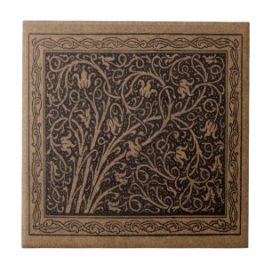 Azulejo William Morris Campion Cuero Damask