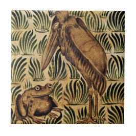 Azulejo William * Morris De Morgan Stork Bird Frog |