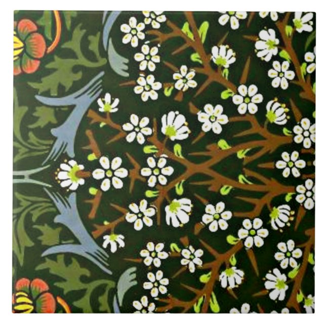 Azulejo William Morris Design, Blackthorn (Frente)