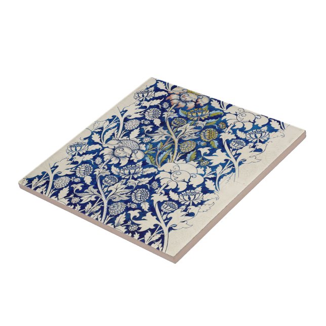 Azulejo William Morris Elegante Personalizado Retro Tile H (Lado)