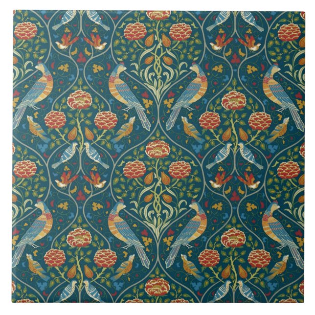 Azulejo William Morris “Estaciones de Mayo” 1 (Frente)