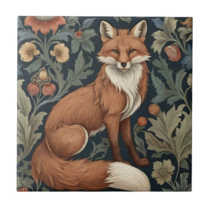 Azulejo William Morris estilo Floral Derecha Frente Fox