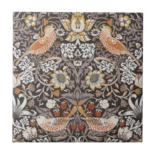 Azulejo William Morris Fruta Robada Carbón Ocre