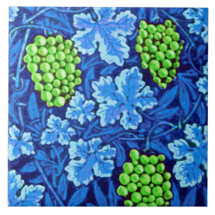 Azulejo William Morris Grapevine, Azul cobalto