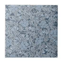 AZULEJO WILLIAM MORRIS "JASMINE" AZUL CERAMICO EN AZUL