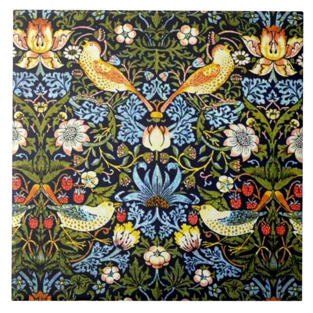 Azulejo William Morris - Ladrón de fresas (Frente)