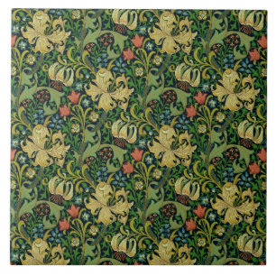 Azulejo William Morris "Lirio Dorado" 4