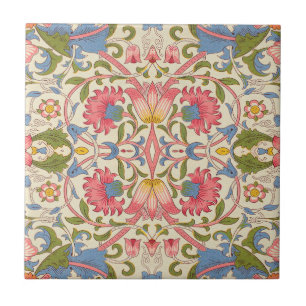 Azulejo William Morris Lodden Patrón Floral Pastel
