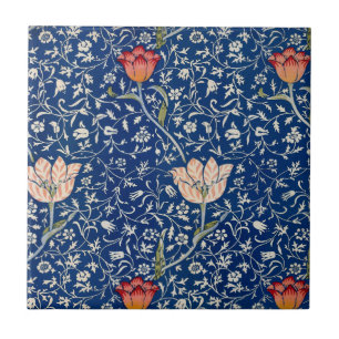 Azulejo William Morris Medway Blue Floral