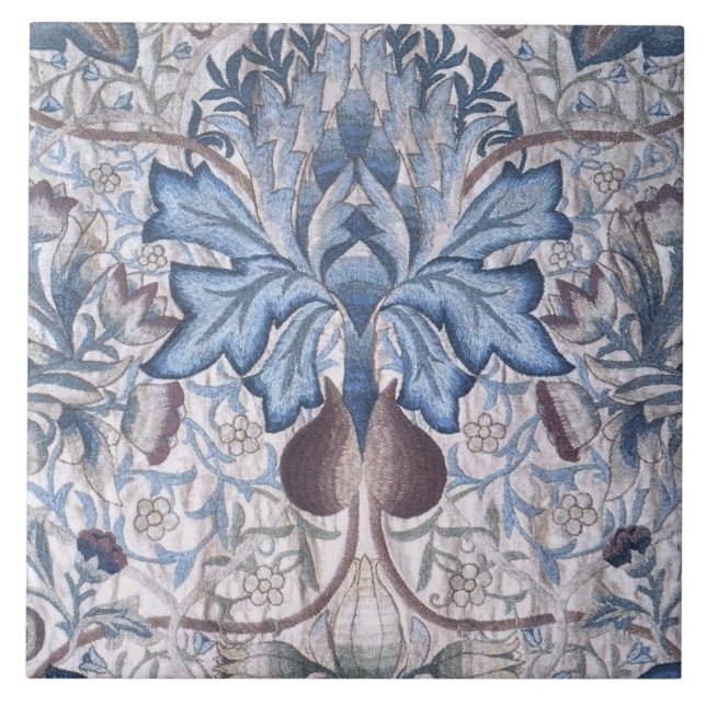Azulejo William Morris - Patrón de flores de alcachofa (Frente)
