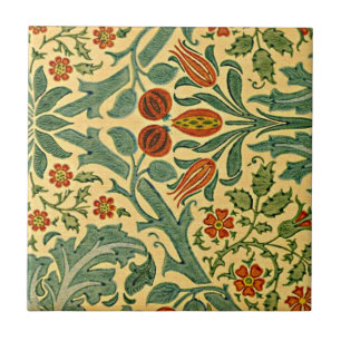 Azulejo William Morris - Patrón de flores de otoño