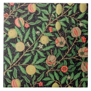 Azulejo William Morris, patrón de fruta,