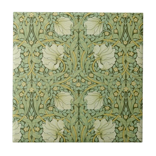 Azulejo William Morris Pimpernel Floral Blue Wallpaper (Frente)