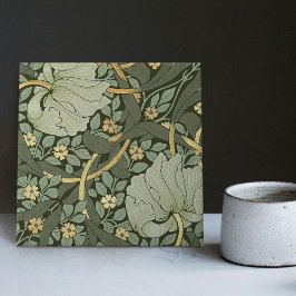 Azulejo William Morris Pimpernel Vintage Pattern Ceramic T