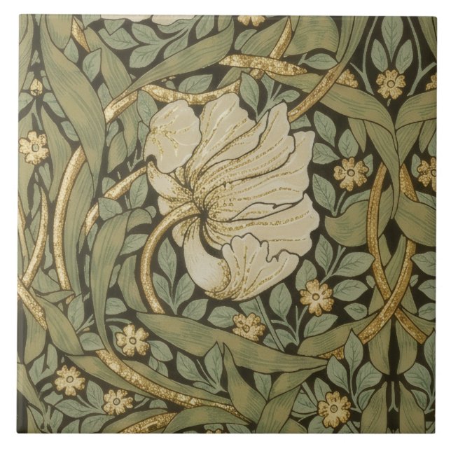 Azulejo William Morris Pimpernel Vintage Pre-Raphaelite (Frente)