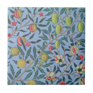 AZULEJO WILLIAM MORRIS "POMEGRANADO" AZUL CERAMICO EN AZUL