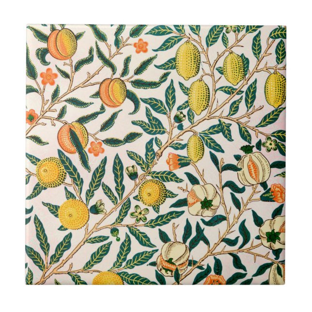 AZULEJO WILLIAM MORRIS "POMEGRANATE" ALARMA CERAMICA (Frente)