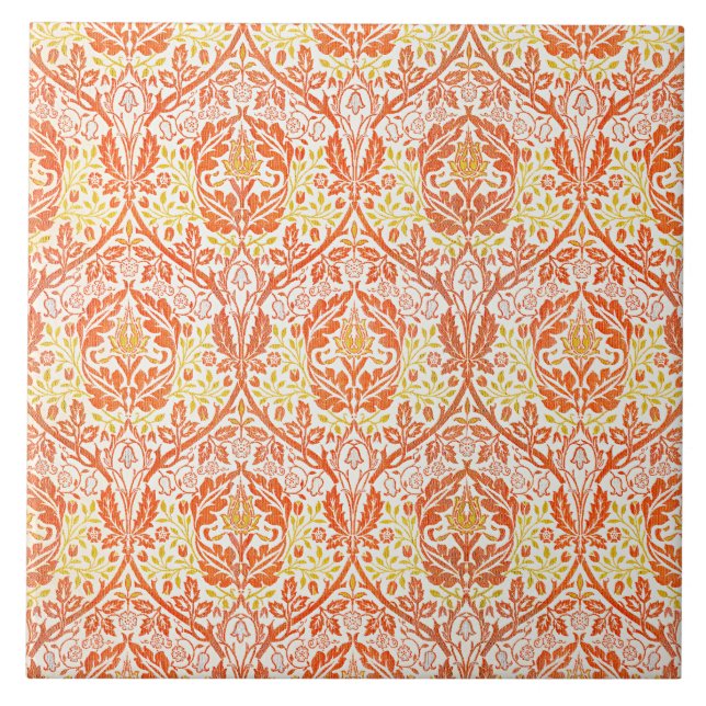 Azulejo William Morris, Rama Dorada, (Frente)