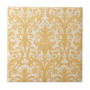 Azulejo William Morris Sauce Willow & Gold Lujo Damask