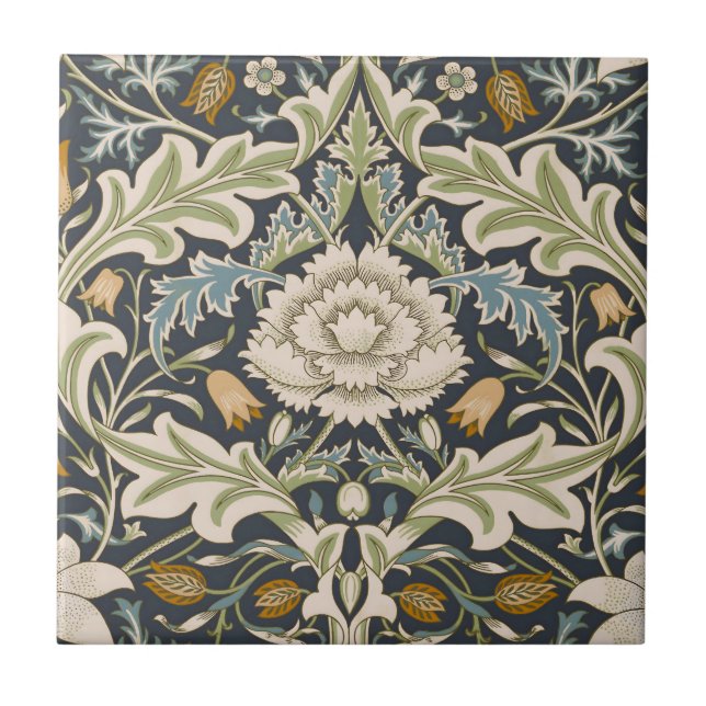 Azulejo William Morris Severn Floral Pattern Classic (Frente)