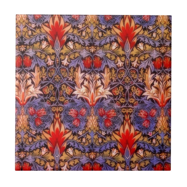 Azulejo William Morris Snakeshead Vintage Floral (Frente)