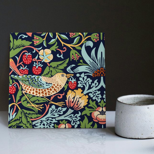 Azulejo William Morris Strawberry Thief Ceramic Tile (Subido por el creador)