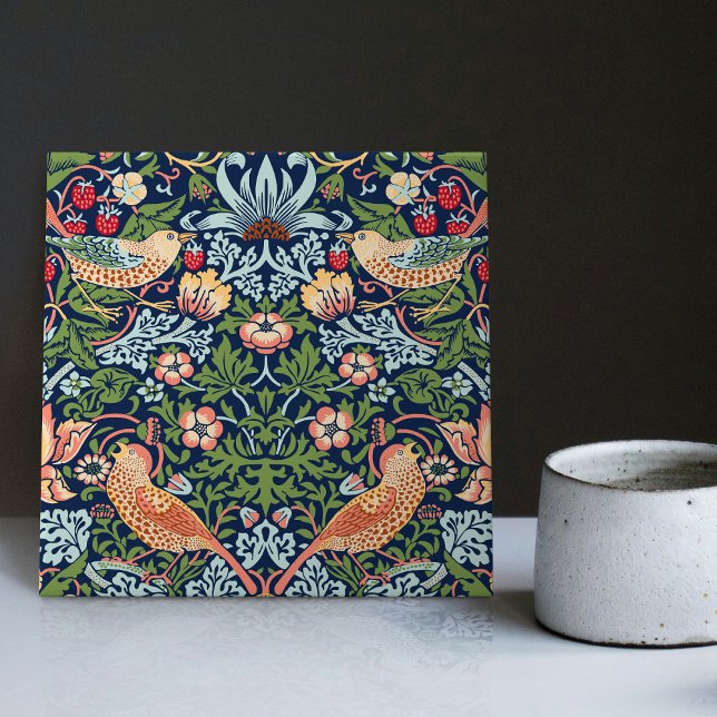 Azulejo William Morris Strawberry Thief Ceramic Tile (Subido por el creador)