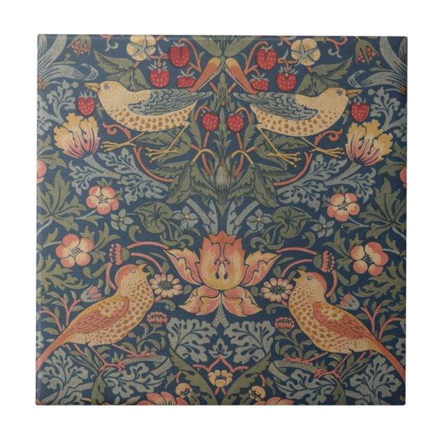 Azulejo William Morris Strawberry Thieves Aves (Frente)