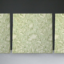 Azulejo William Morris Thistle Patrón floral Art Nouveau