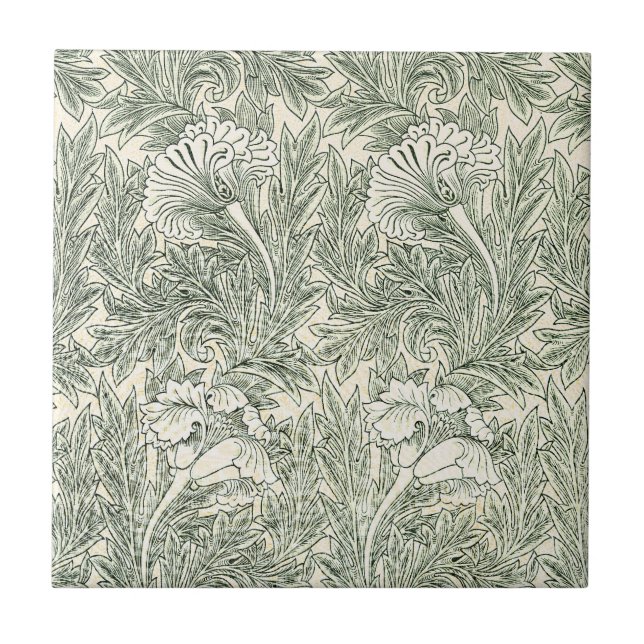 Azulejo William Morris Tulip Wallpaper Classic Green (Frente)