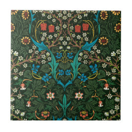 AZULEJO WILLIAM MORRIS "TULIPS" ALARMA CERAMICA