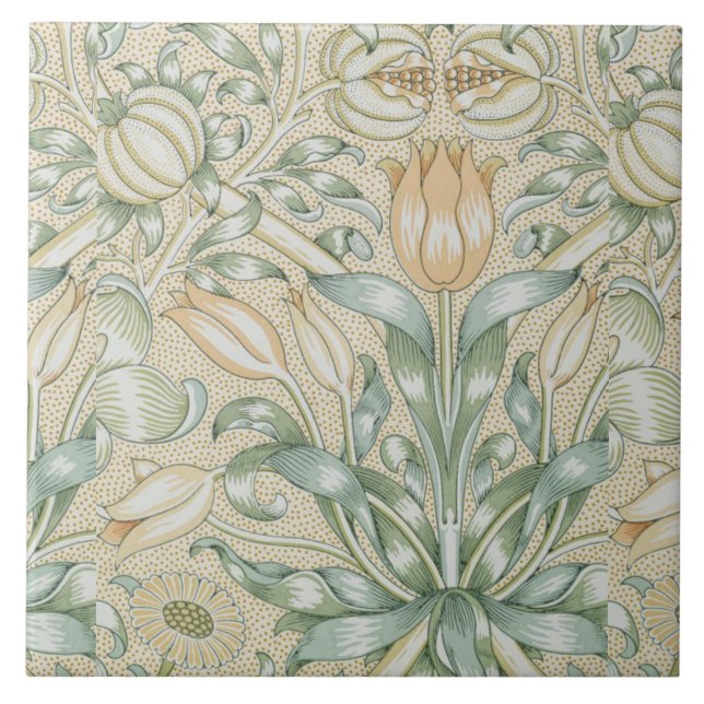 Azulejo William Morris Vintage Floral Pomegranate (Frente)