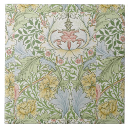 Azulejo William Morris Vintage Myrtle Verde Rosa Floral