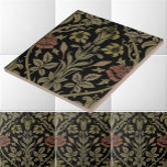 Azulejo William Morris Vintage Rosa y Lily Pattern<br><div class="desc">Se trata de una impresión digitalmente realzada derivada de un antiguo patrón de seda y lana "Rosa y Lily" de 1893 diseñado por William Morris. William Morris era un poeta, novelista, diseñador textil de la era victoriana y una importante figura del Movimiento Británico de Artes y Artesanías. Sus diseños tenían...</div>