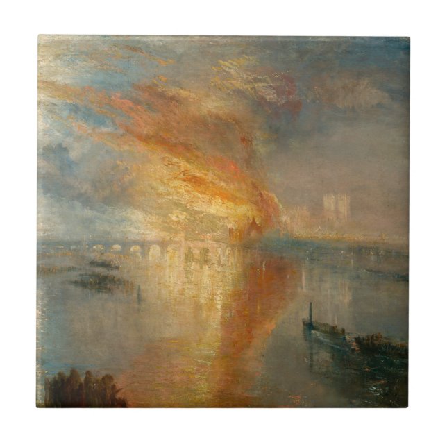 Azulejo William Turner - La quema del Parlamento (Frente)