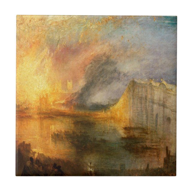 Azulejo William Turner - La quema del Parlamento (Frente)