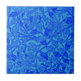 Azulejo Willliam Morris - Sueño de miel en Poster azul