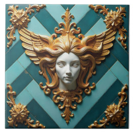 Azulejo Winged Visage of Vesta