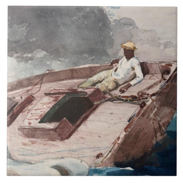 Azulejo Winslow Homer - La Corriente del Golfo (Frente)
