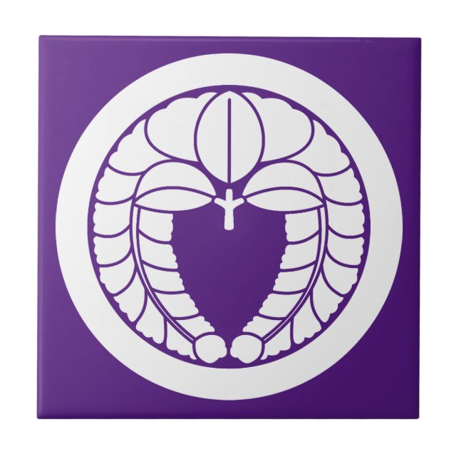 Azulejo Wisteria colgante en círculo (Frente)